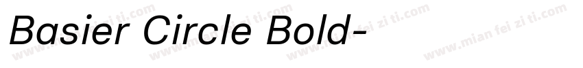 Basier Circle Bold字体转换